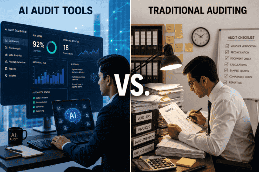 ai audit tools vs traditional auditing
